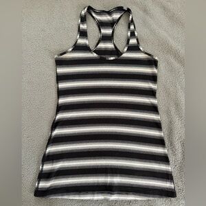 Lululemon Cool Racerback - Size 4 - Black,white,gray stripe